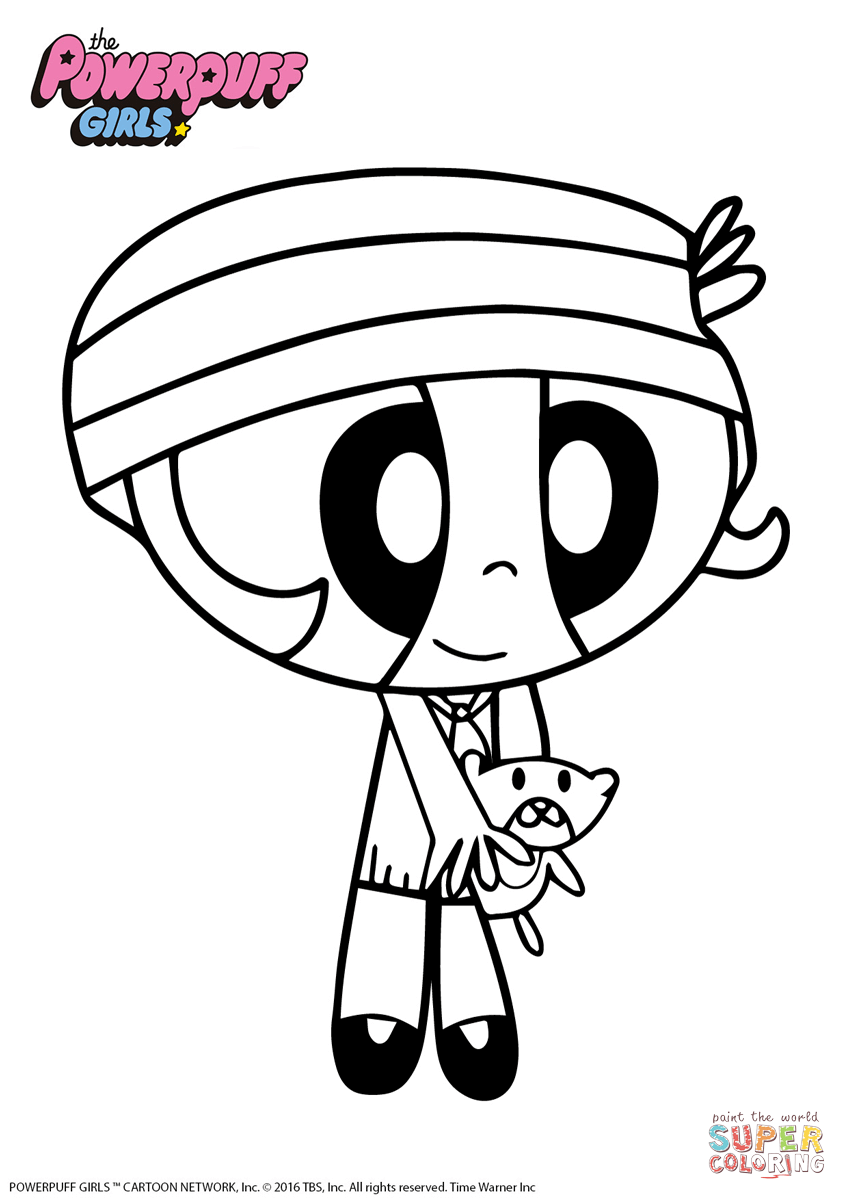 Powerpuff girl coloring page free printable coloring pages