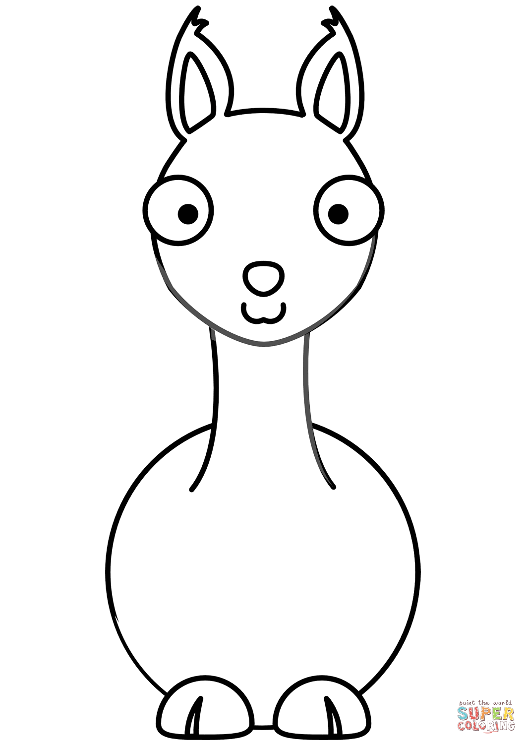 Funny llama coloring page free printable coloring pages