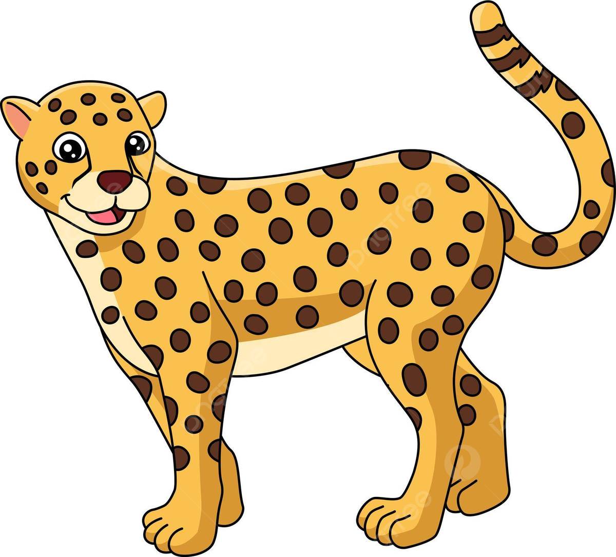 Cheetah cartoon png vector psd and clipart with transparent background for free download