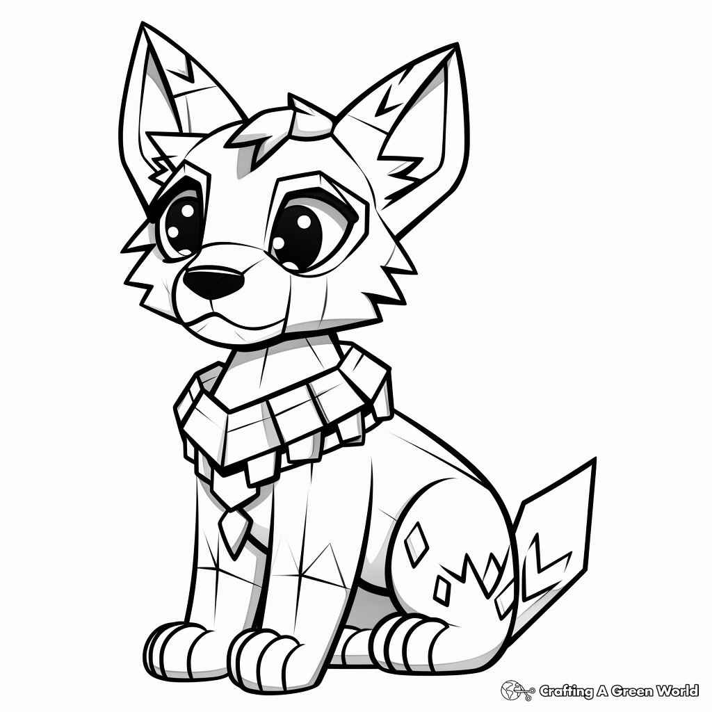 Minecraft cat coloring pages