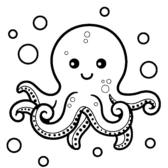 Octopus coloring pages