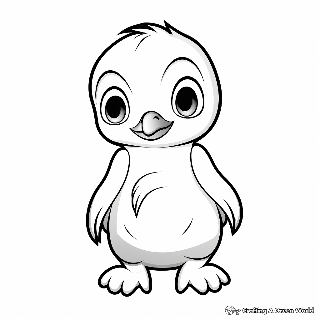 Baby penguin coloring pages