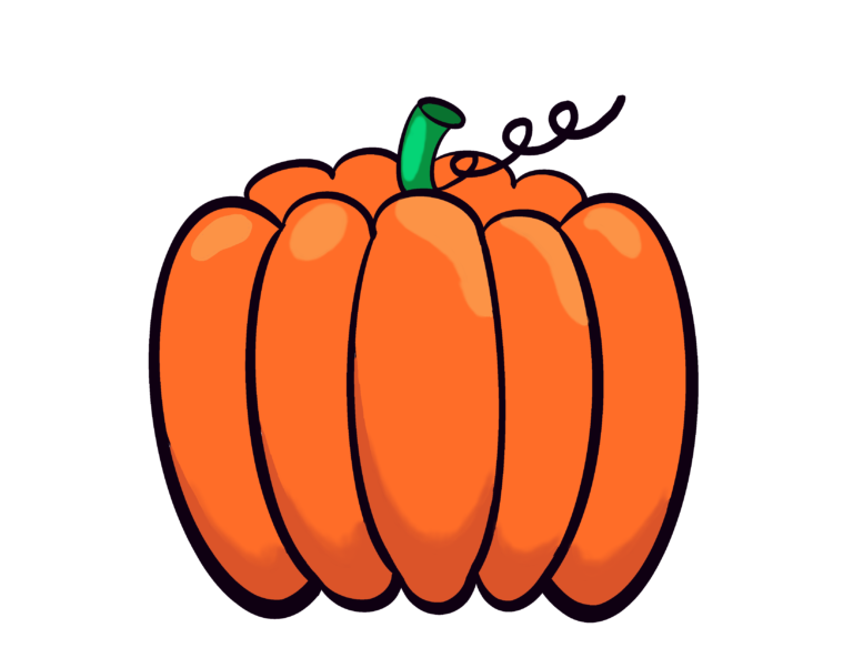 How to draw a pumpkin easy step by step lightly sketched mono