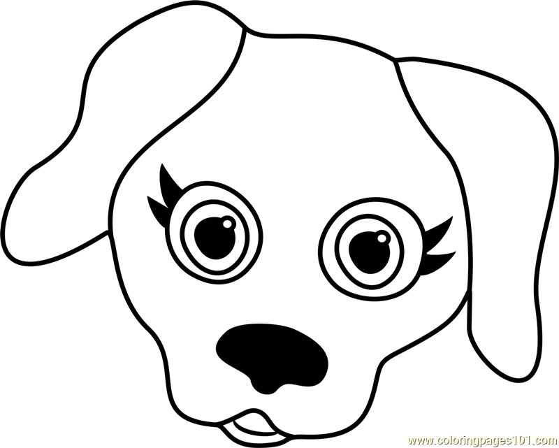 Labrador puppy face coloring page for kids