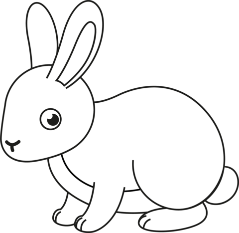 Cute bunny coloring page free printable coloring pages