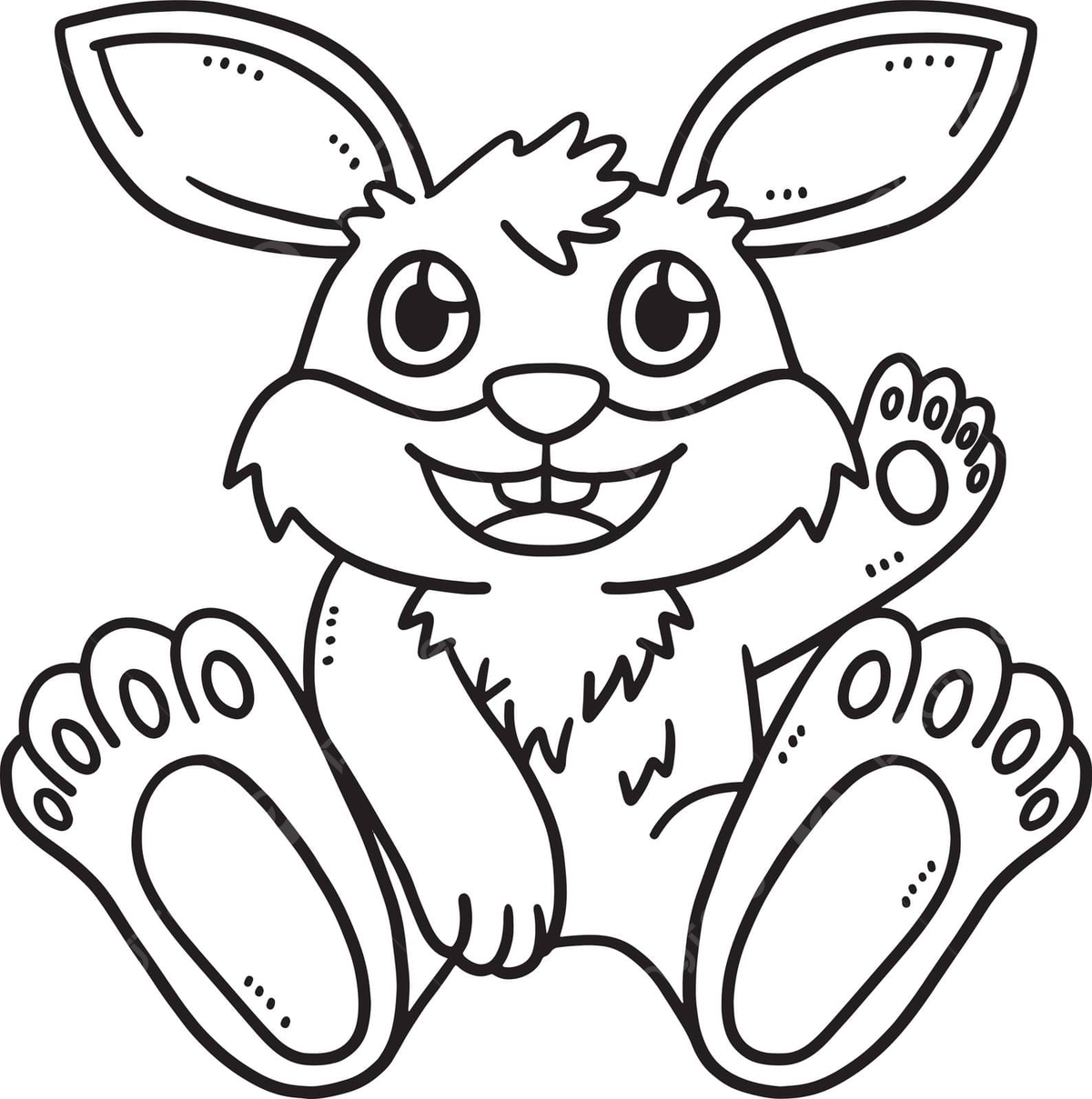 Bunny sitting isolated coloring page for kids colour lent jesus christ vector colour lent jesus christ png and vector with transparent background for free download
