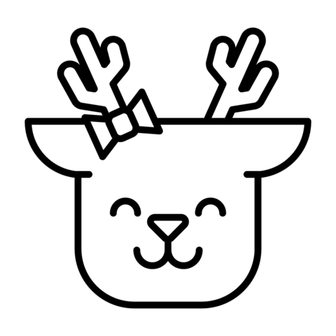 Christmas reindeer coloring page free printable coloring pages