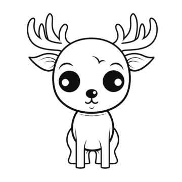 Cute reindeer outline png transparent images free download vector files