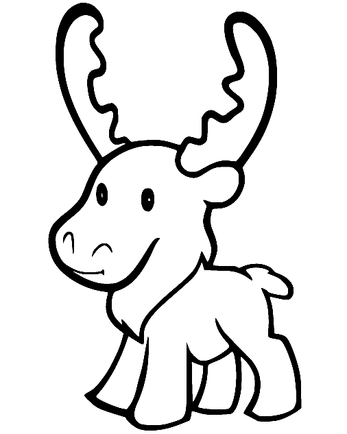 Moose coloring pages printable for free download
