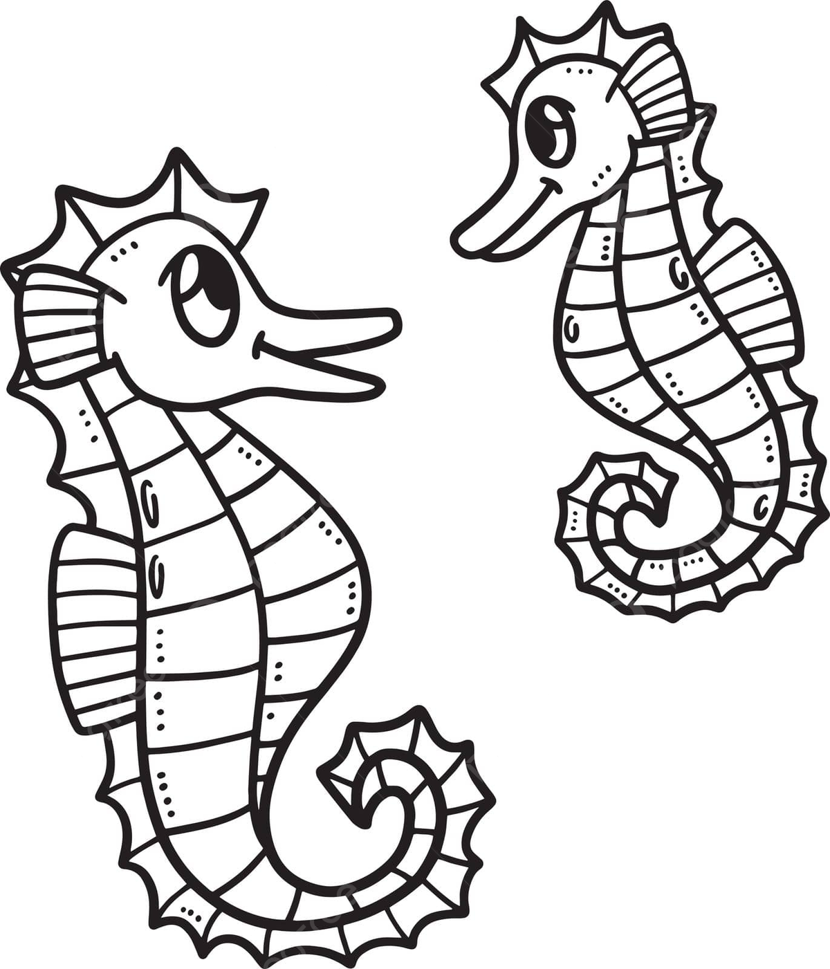 Baby seahorse isolated coloring page for kids silhouette illustration design vector horse drawing baby drawing rat drawing png and vector with transparent background for free download