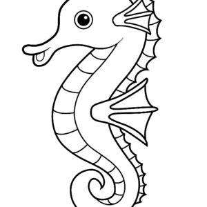 Seahorse coloring pages printable for free download