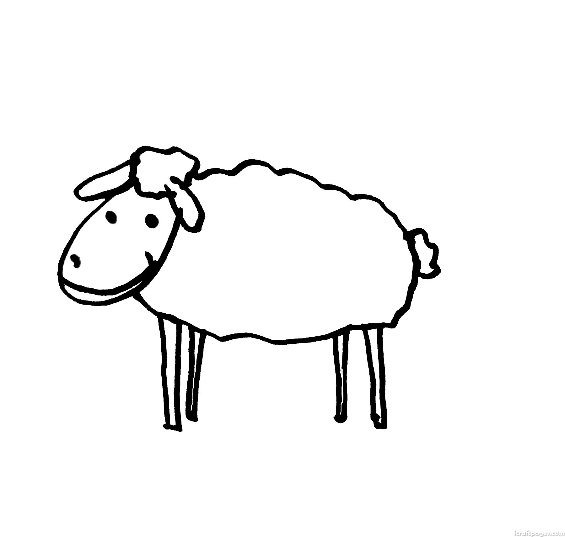 Cute sheep coloring page