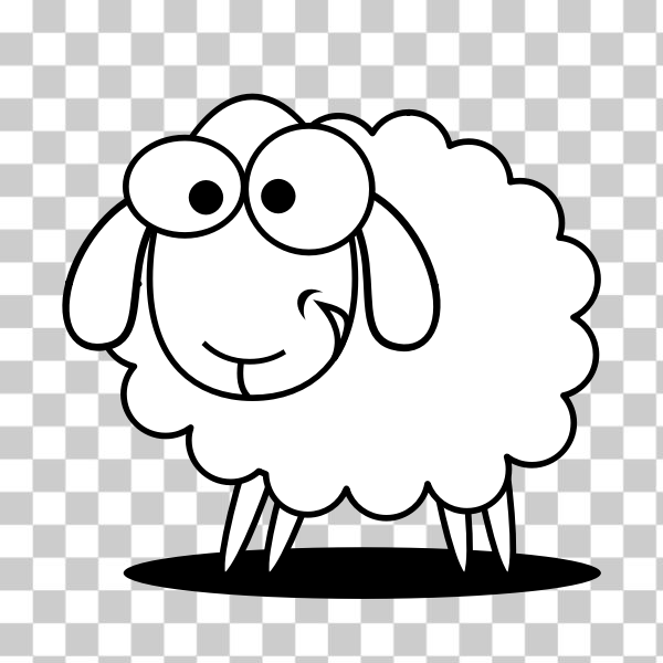 Free svg happy sheep icon vector image