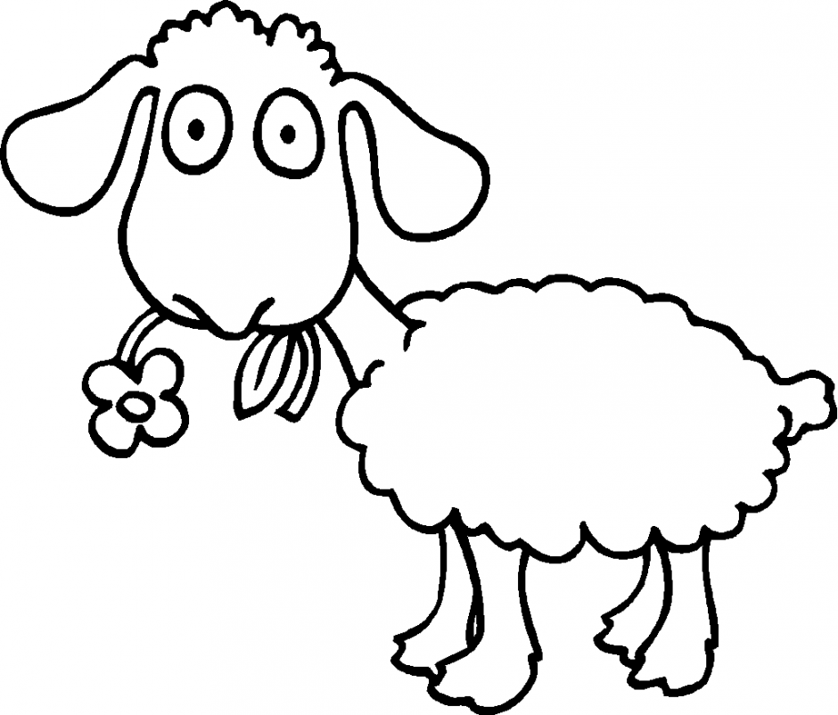 Baa baa black sheep clipart sheep outline loring pages flower loring pages