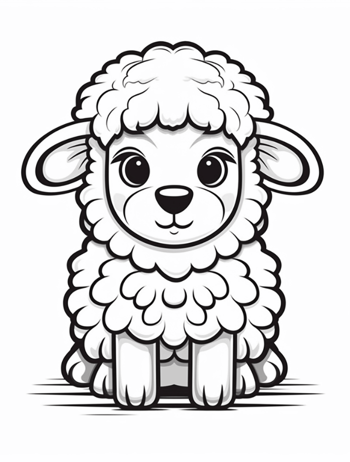 Sheep coloring pages hue therapy