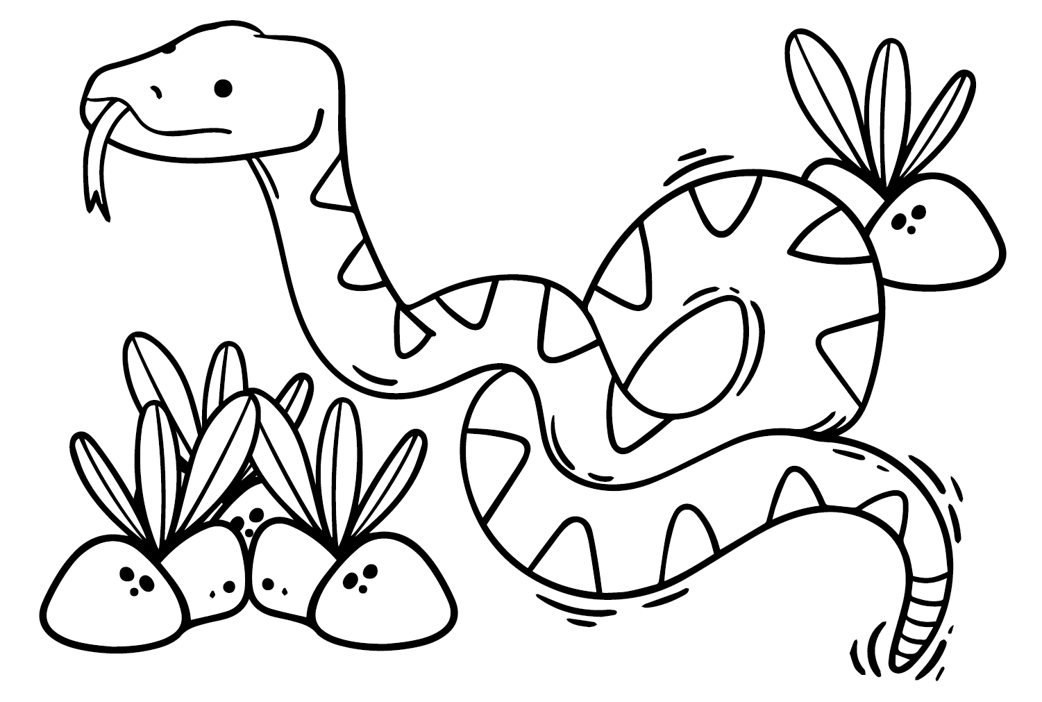 Rattlesnake coloring pages