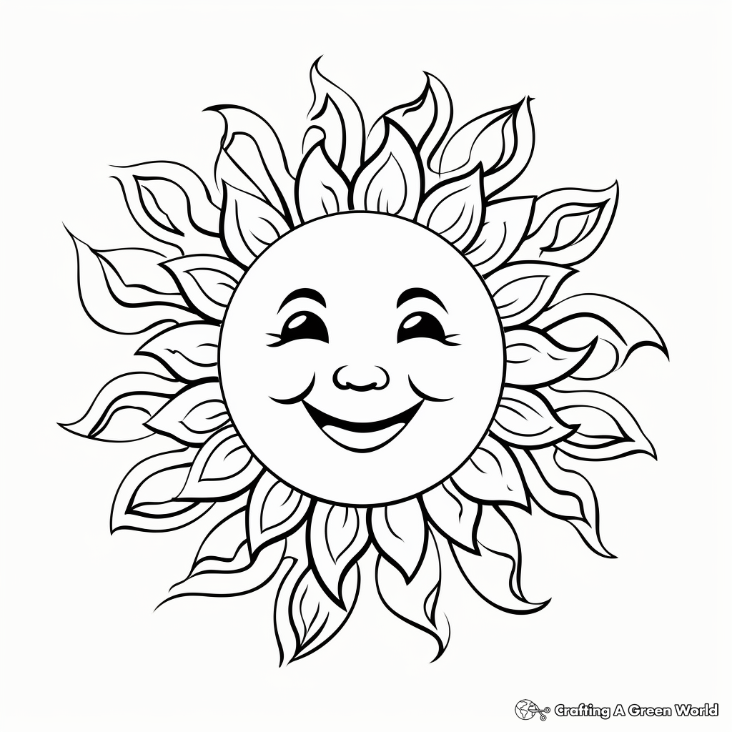 Sun coloring pages