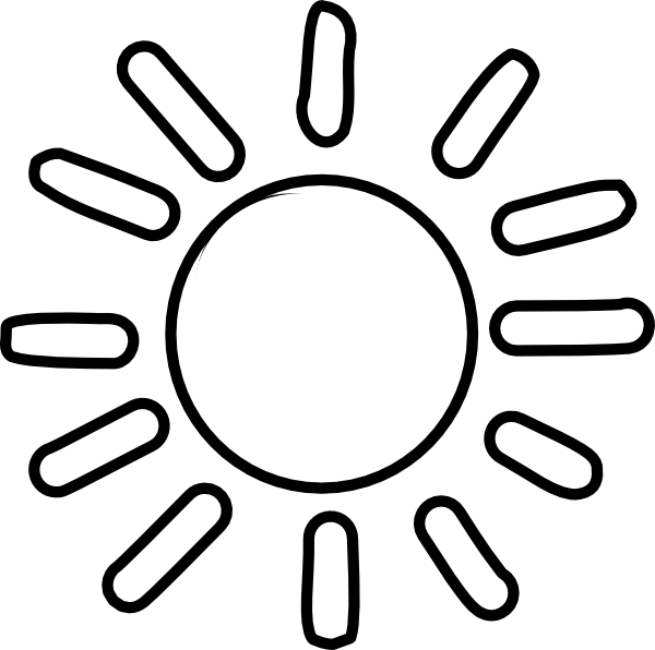 Free sun clipart black and white pictures