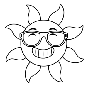 Sunglasses coloring pages printable for free download