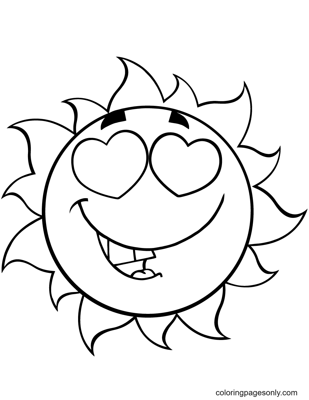 Sun coloring pages printable for free download