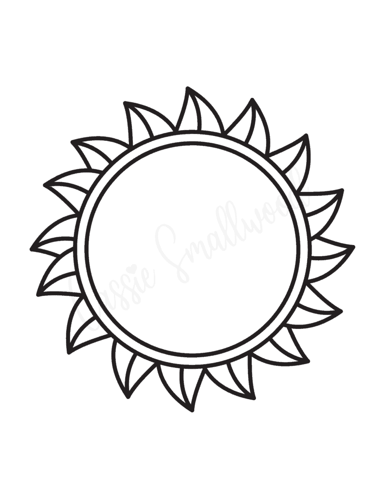 Cute sun coloring pages