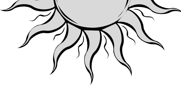 Half sun clip art at