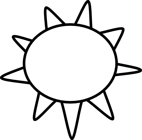 Sun outline clip art at