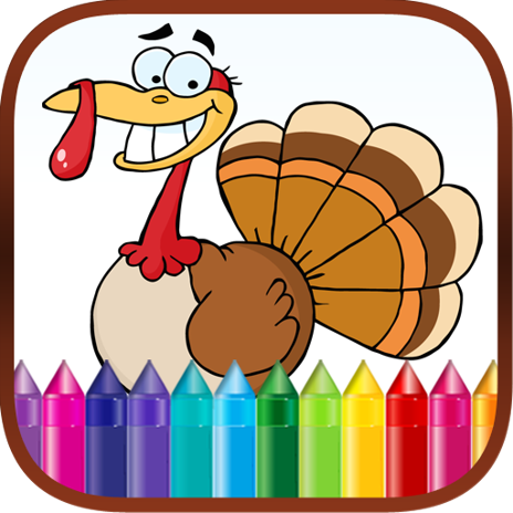 Thanksgiving finger paint coloring book game for kids â i rakendused