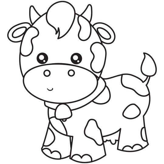 Cow coloring pages outlines â best cute cow scenes cow coloring pages cute coloring pages animal coloring pages