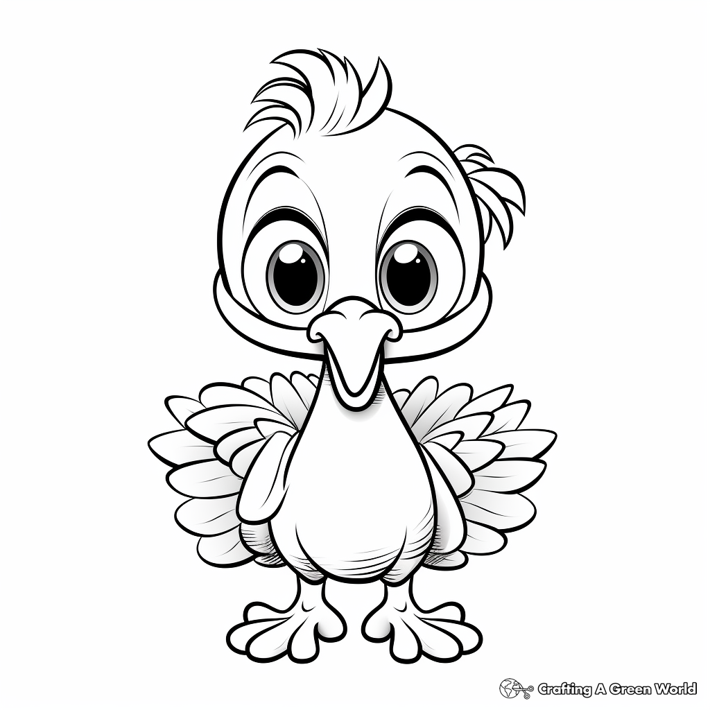 Baby turkey coloring pages