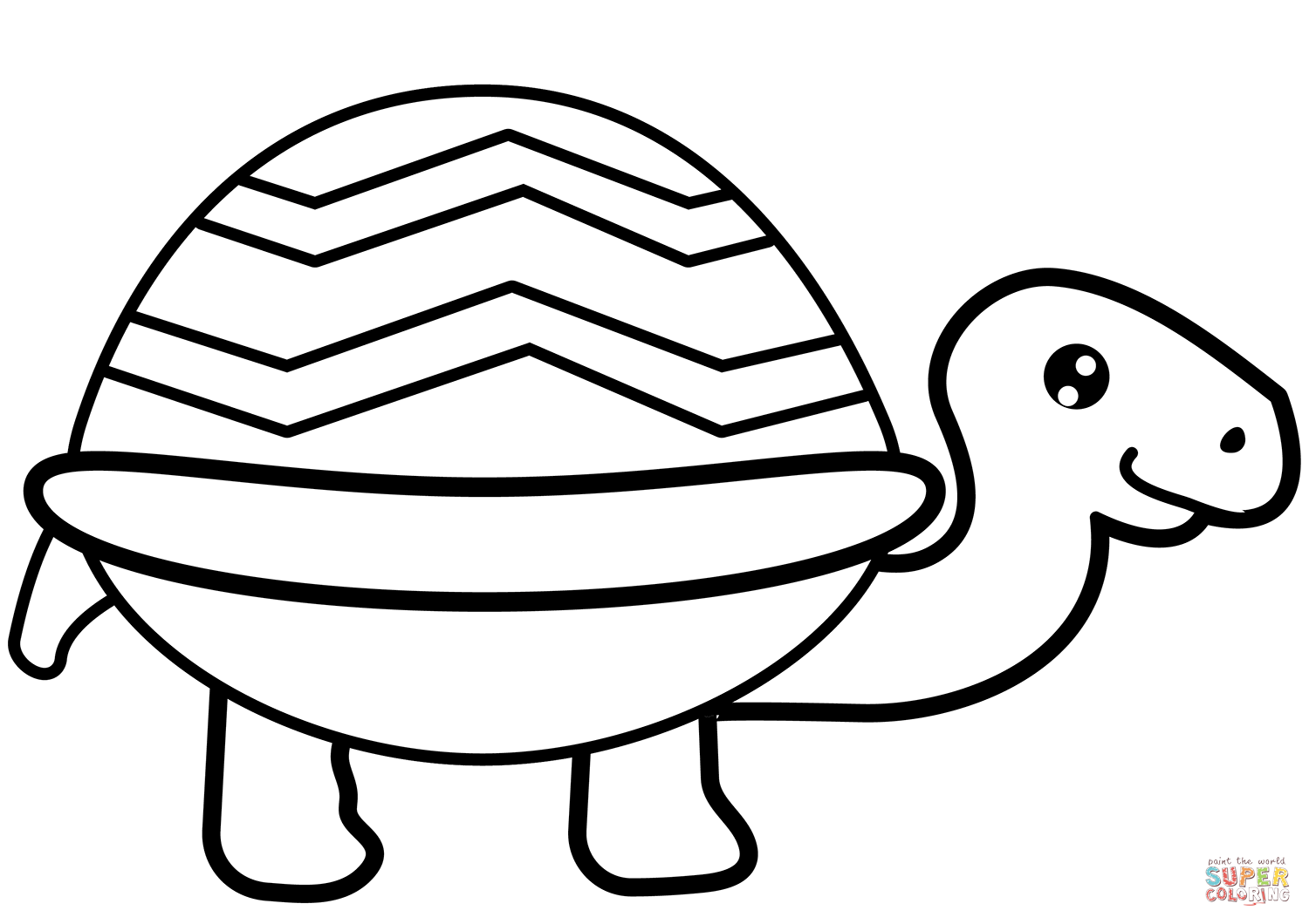 Cute turtle coloring page free printable coloring pages