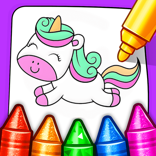 Little unicorn coloring pages