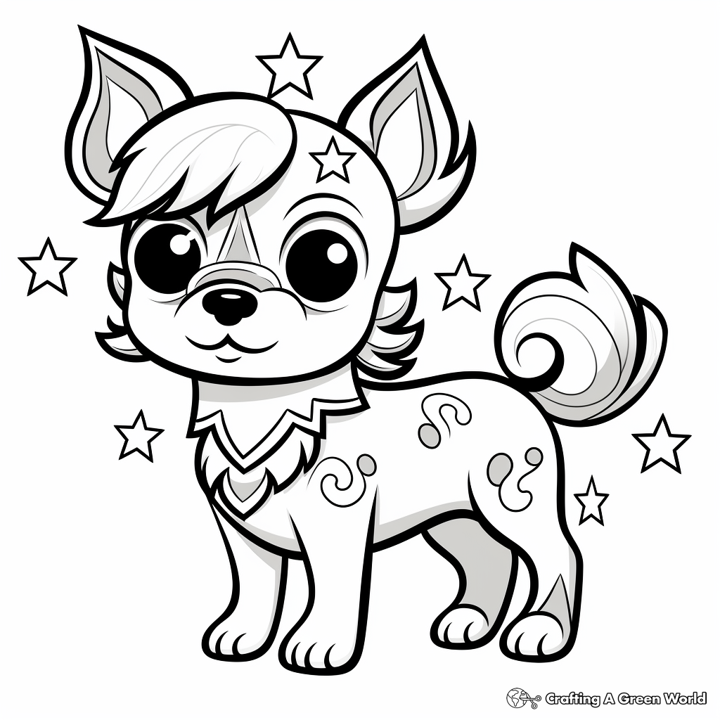 Unicorn dog coloring pages