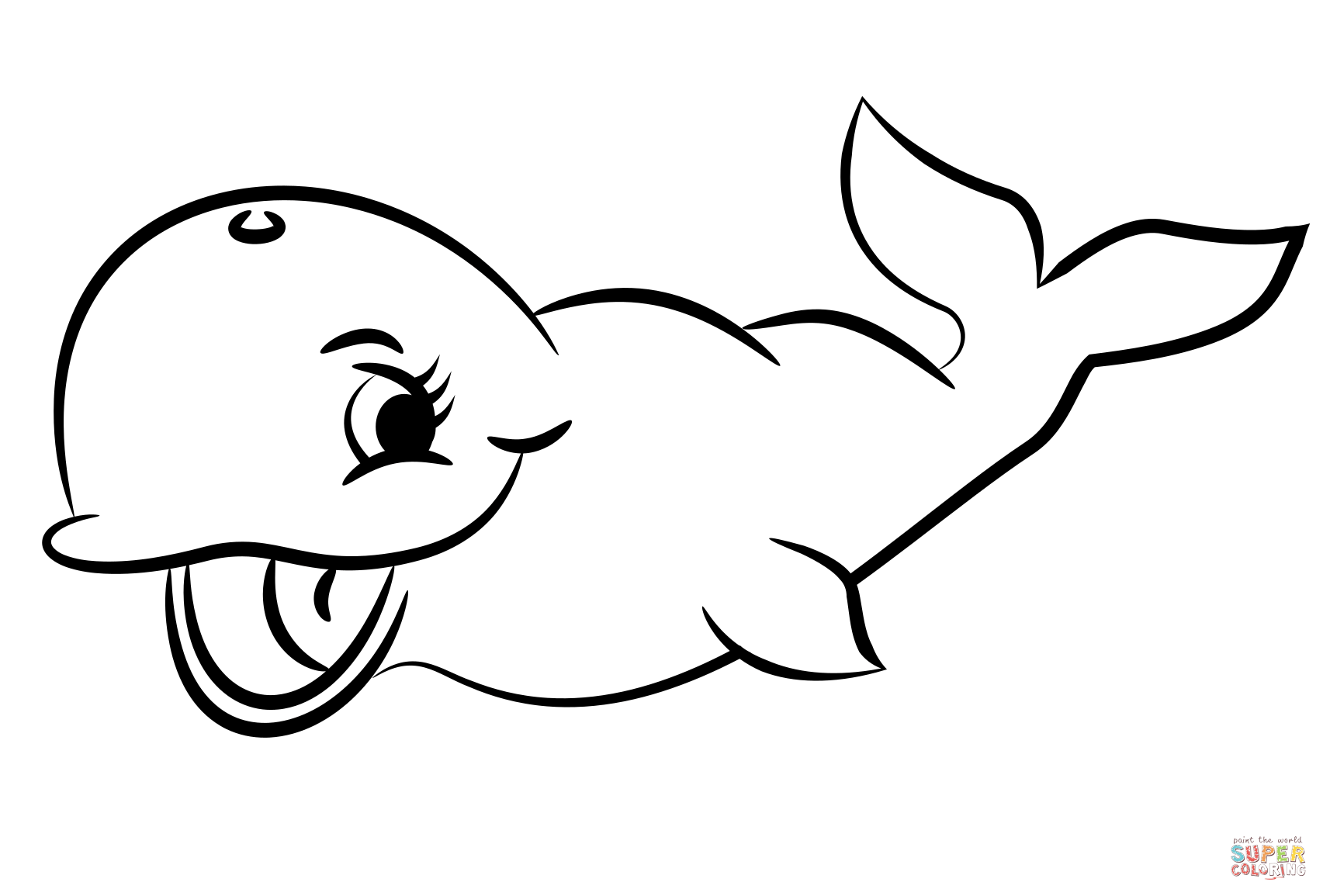 Cute whale black and white coloring page free printable coloring pages