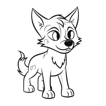 Wolf coloring vector art png images free download on