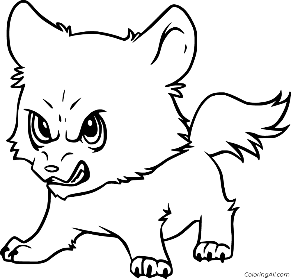 Free printable wolf coloring pages easy to print from any device and automatically fit any paper size wolf drawing wolf drawing easy cartoon wolf