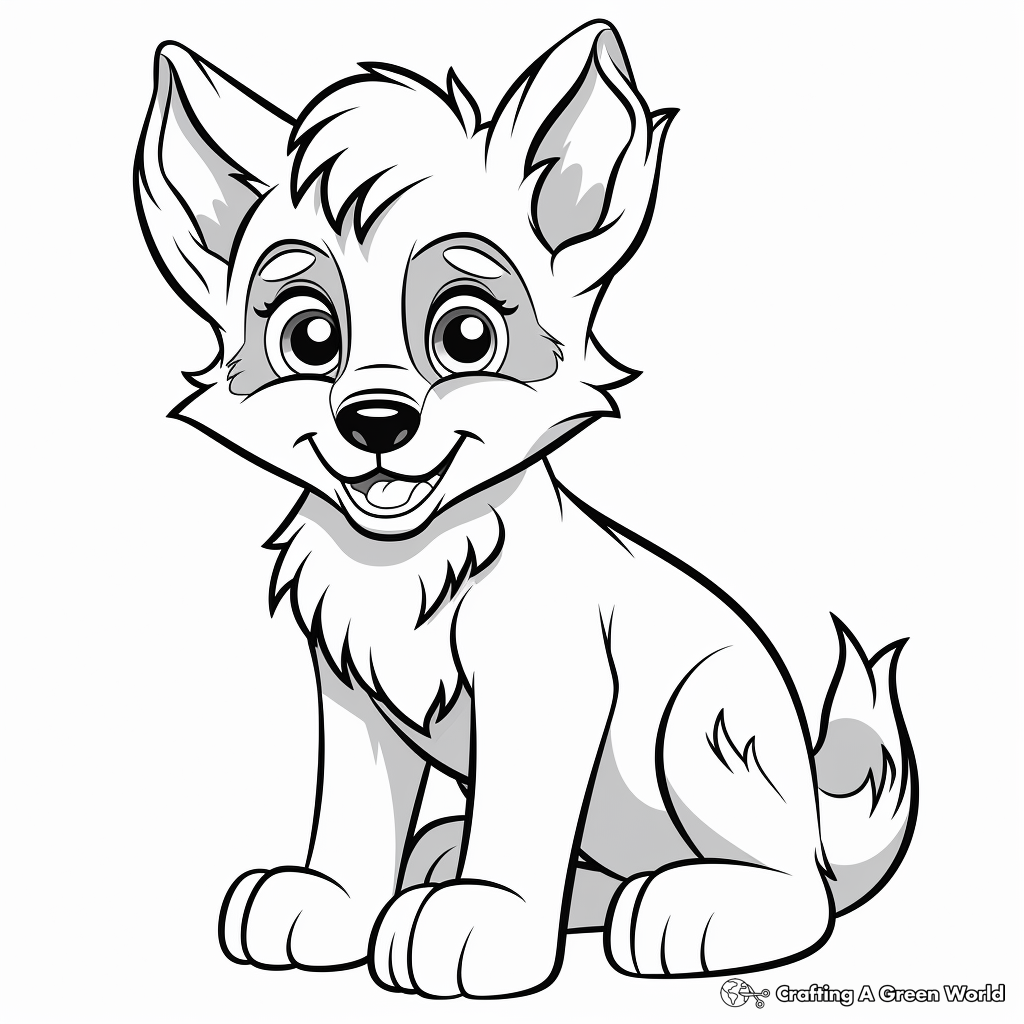 Wolf pup coloring pages