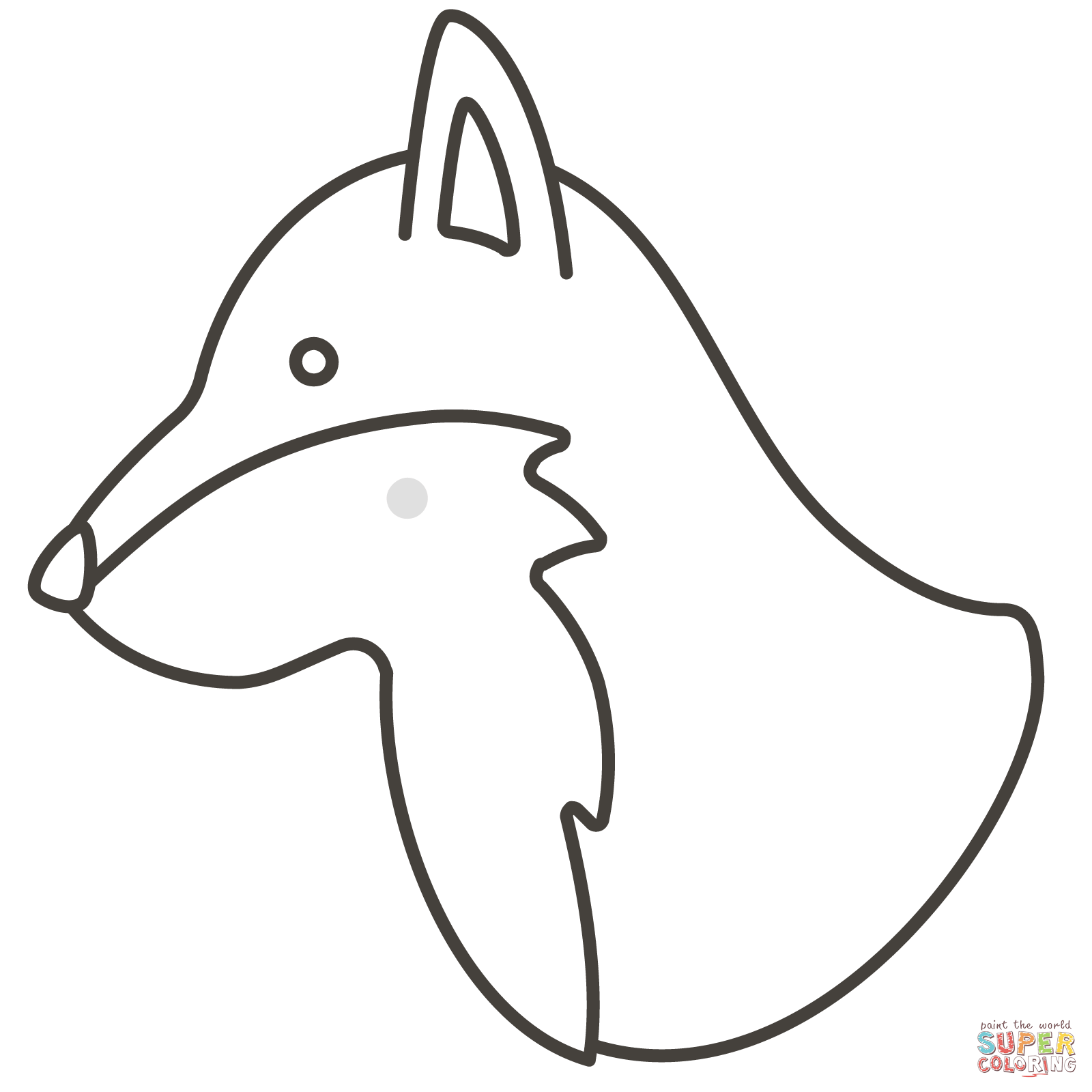 Wolf face coloring page free printable coloring pages