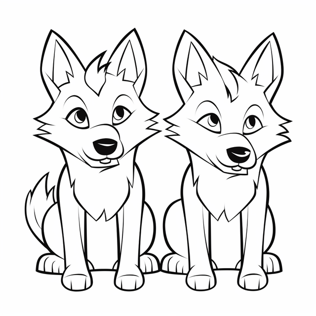 Cute wolf coloring page that shows dogs grunting outline sketch drawing vector wolf drawing dog drawing wing drawing png and vector with transparent background for free download