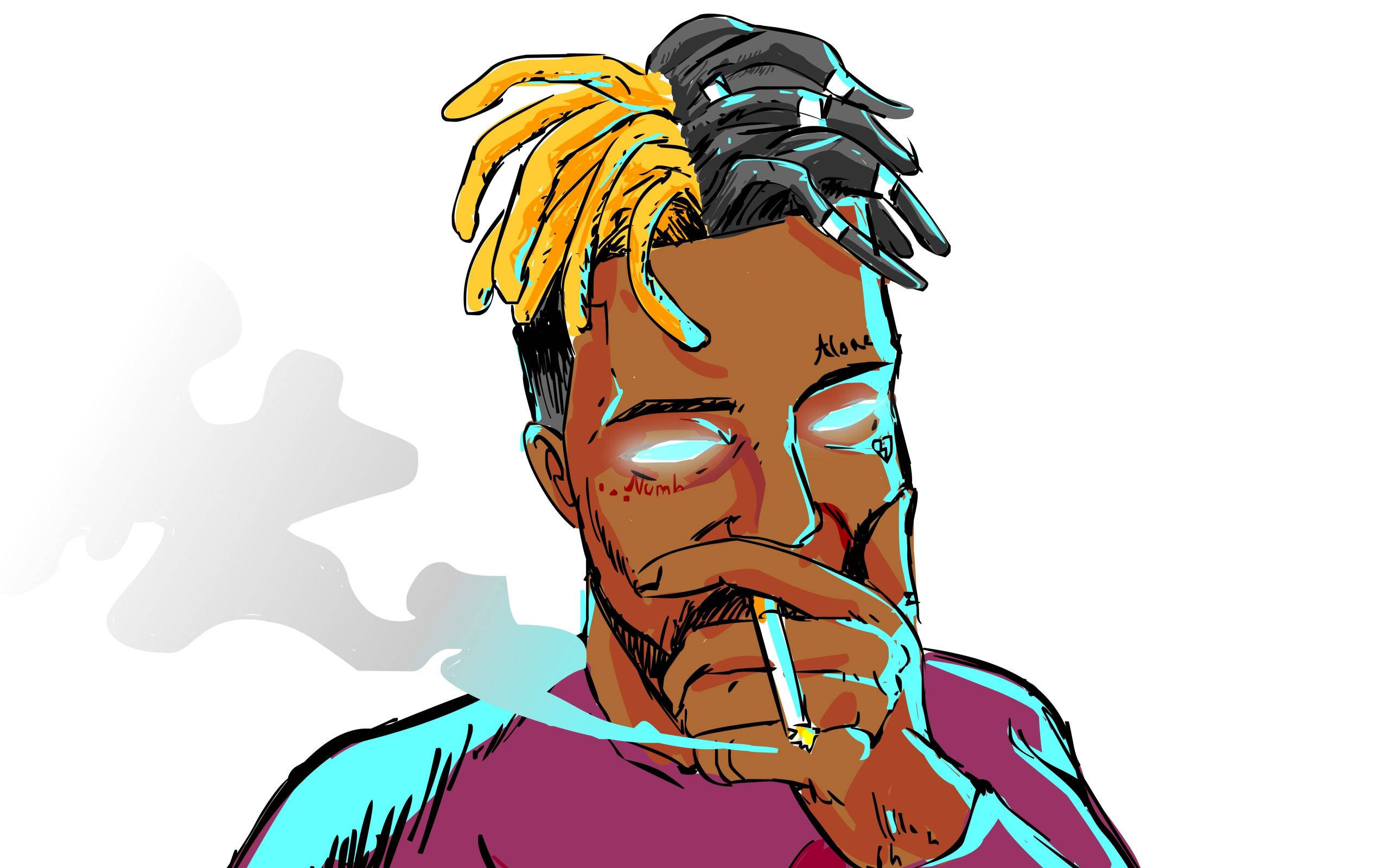 Download xxxtentacion anime cigarette wallpaper