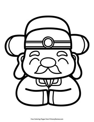 Chinese new year god of wealth coloring page â free printable pdf from