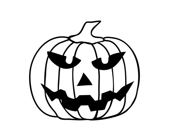 Single pumpkin halloween clipart illustration for the holiday horror design vectors pumpkin faces clip art file svg png eps