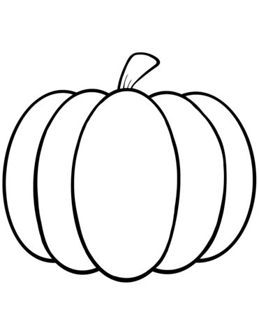 Simple pumpkin coloring page free printable coloring pages