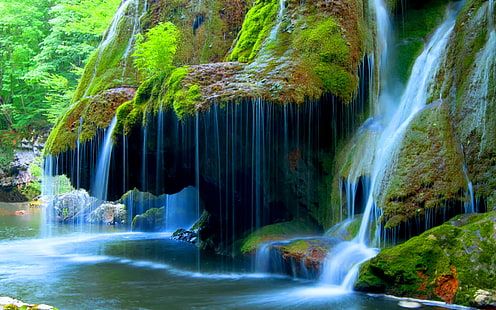 Bigar cascade falls beautiful waterfall in caras severin romania desktop wallpaper hd for mobile phones and laptopâ beautiful waterfalls waterfall cascade falls