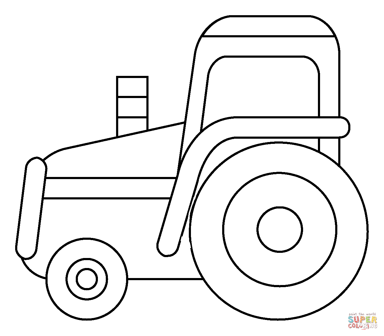 Tractor emoji coloring page free printable coloring pages