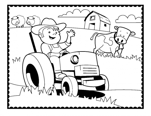 Free farm coloring pages printable