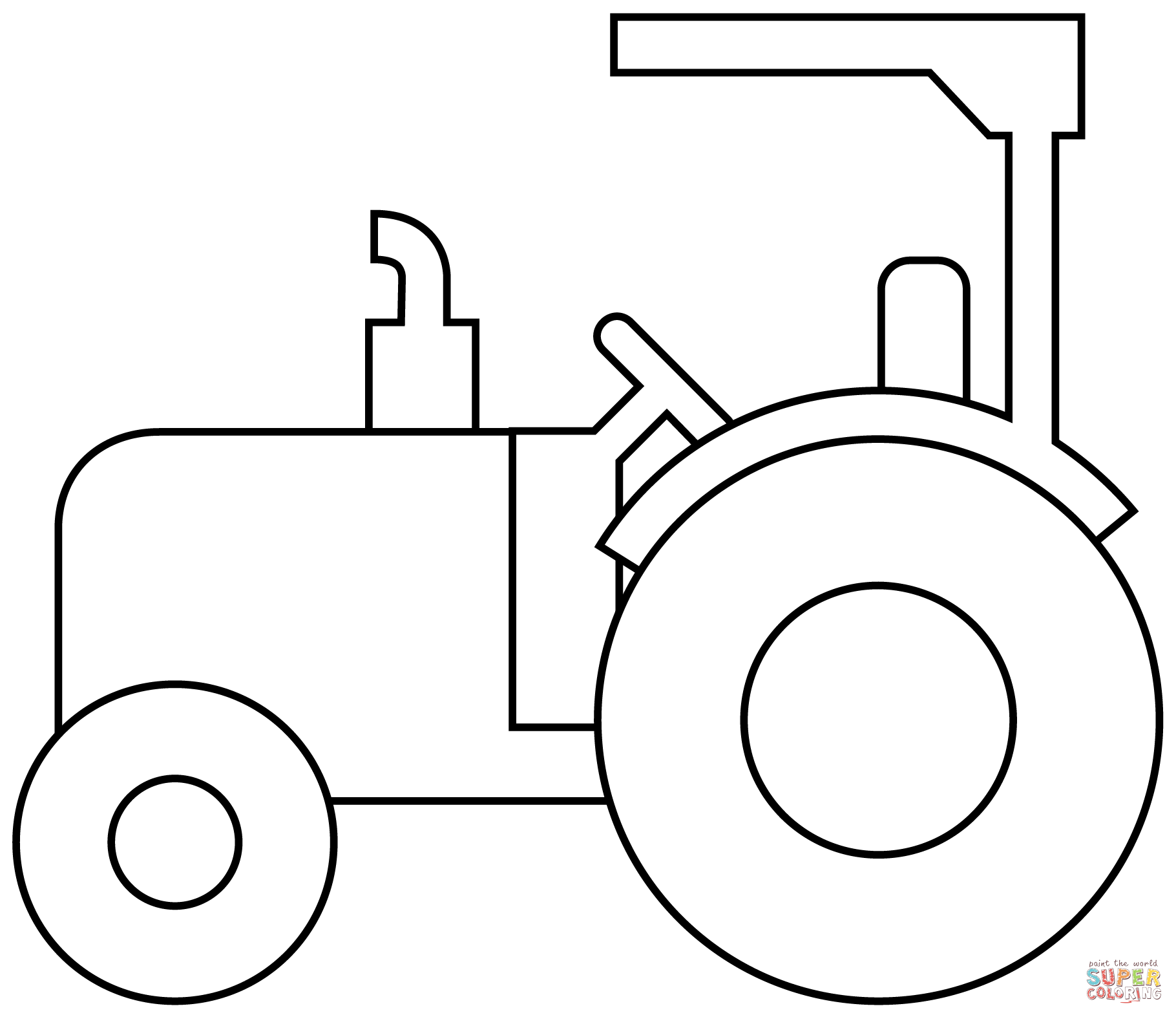 Tractor emoji coloring page free printable coloring pages