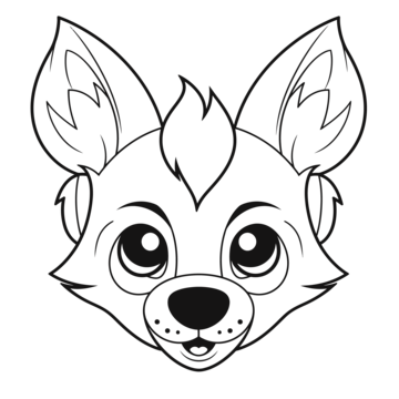 Desenho de mão desenhada cartoon orelha preta linha lobo ilustraãão png desenho de carro desenho de lobo desenho de desenho animado imagem png e psd para download gratuito