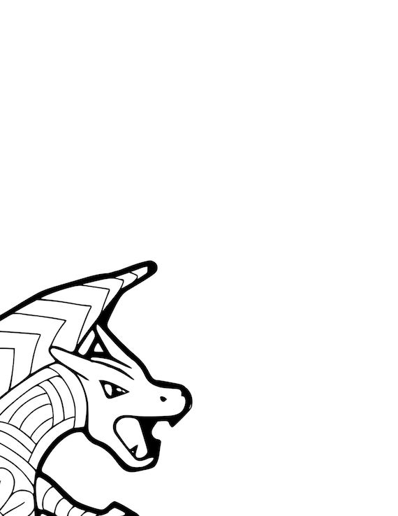 Pokeman mewtwo charizard snorlax pikachu eevee gengar pdf svg dxf png mandala zentangle digital dibujos animados libro para colorear adulto