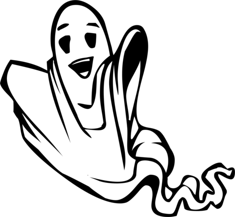 Ghost coloring page free printable coloring pages